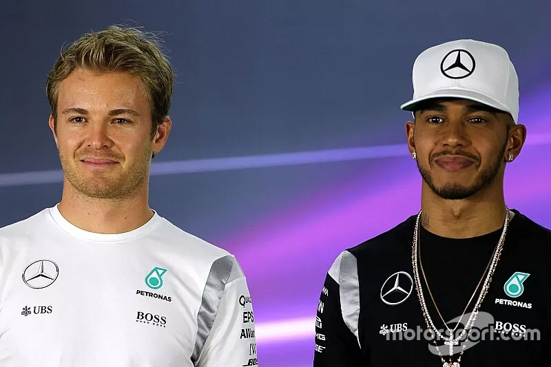 Nico Rosberg, Mercedes AMG F1, Lewis Hamilton, Mercedes AMG F1  during the press conference