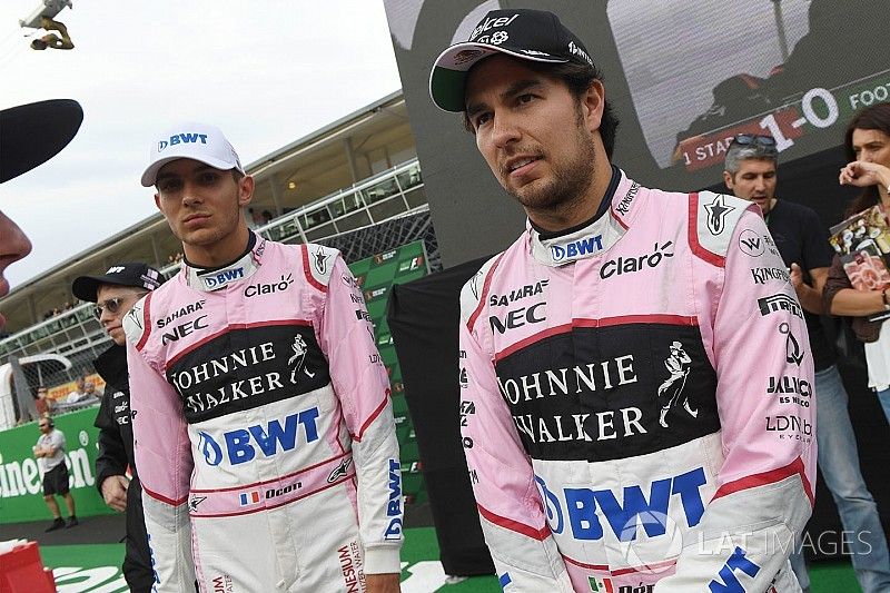 Esteban Ocon, Sahara Force India F1 y Sergio P&eacute;rez, Sahara Force India