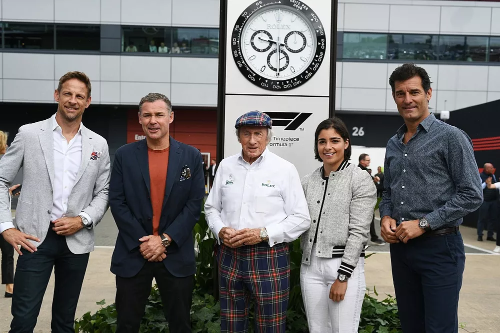 Jenson Button, Tom Kristensen, Sir Jackie Stewart, Jamie Chadwick, Mark Webber