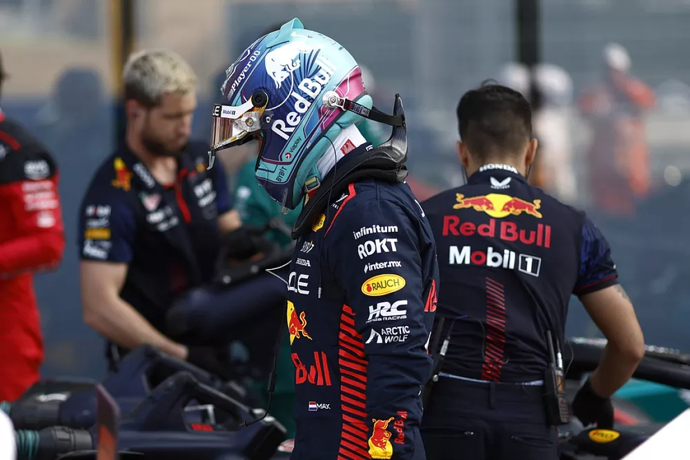 Max Verstappen, Red Bull Racing, in Parc Ferme after Qualifying