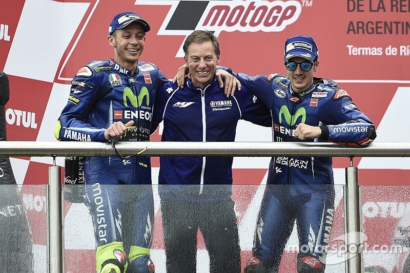 Podio: Valentino Rossi, Yamaha Factory Racing, Lin Jarvis, Yamaha Factory Racing Managing Director,