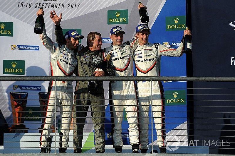 Ganadores Timo Bernhard, Earl Bamber, Brendon Hartley, Porsche Team