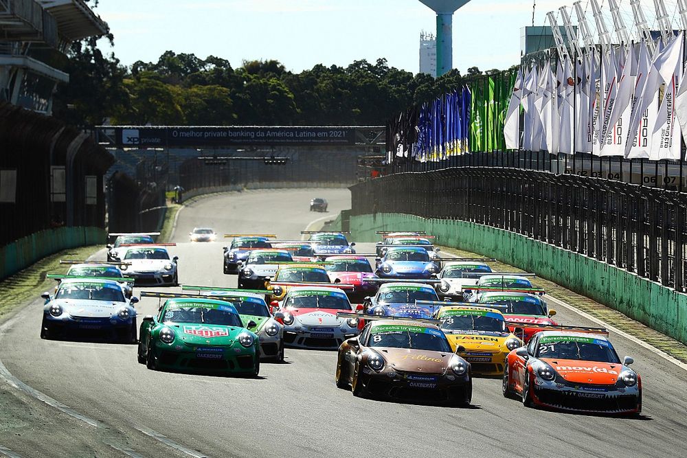 Largada da Porsche Carrera Cup em Interlagos