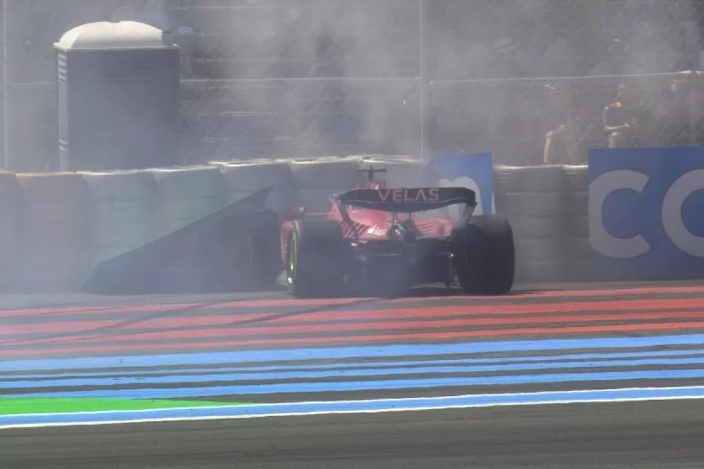 Accidente de Charles Leclerc en Francia