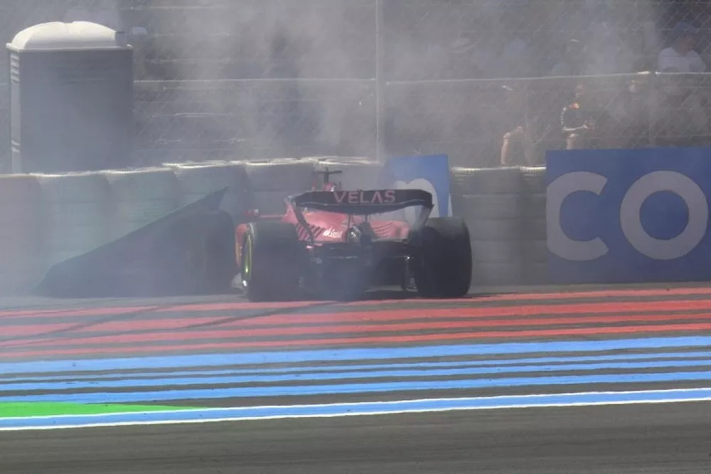 Het ongeluk van Charles Leclerc in Frankrijk