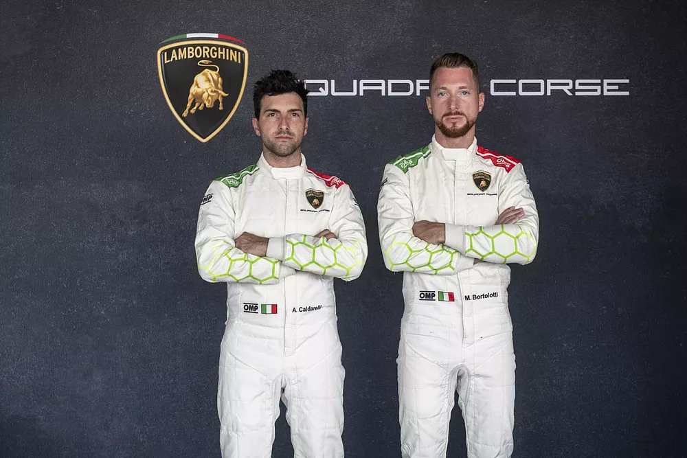 Andrea Caldarelli, Mirko Bortolotti, pilotes d'usine Lamborghini
