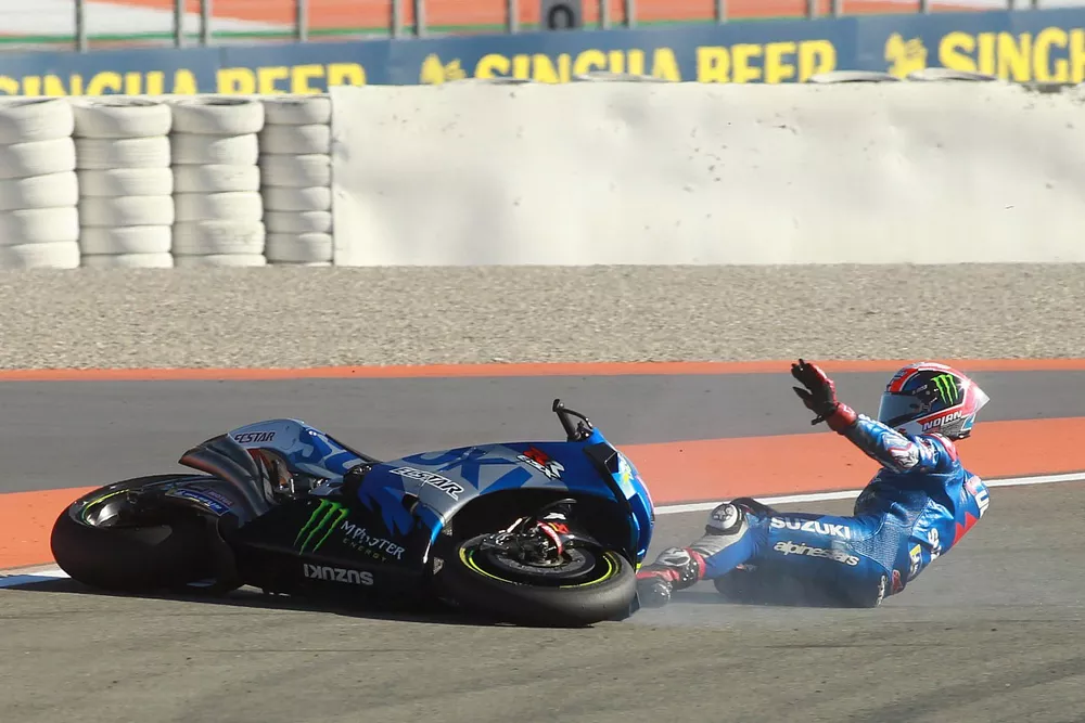Alex Rins, Team Suzuki MotoGP crash
