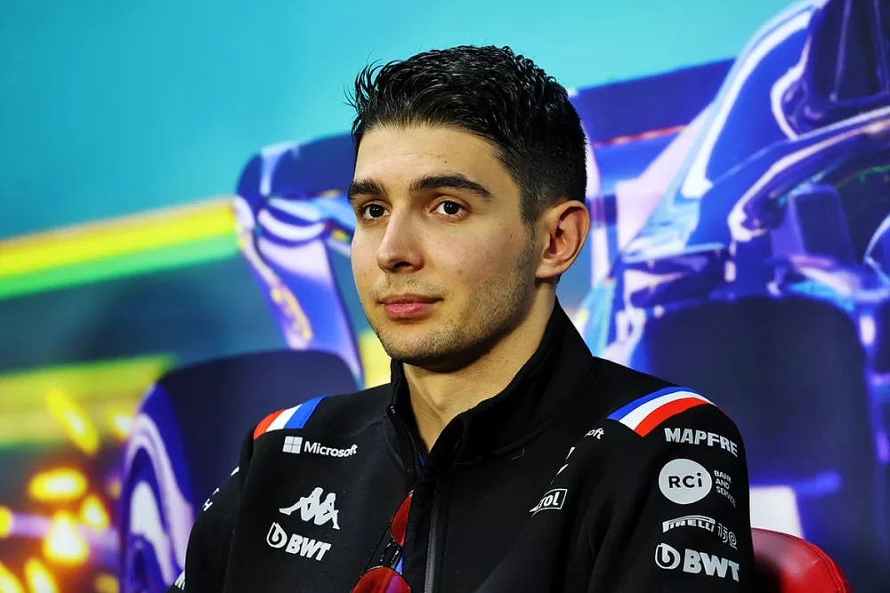 Esteban Ocon, Alpine F1 Team, en conf&eacute;rence de presse