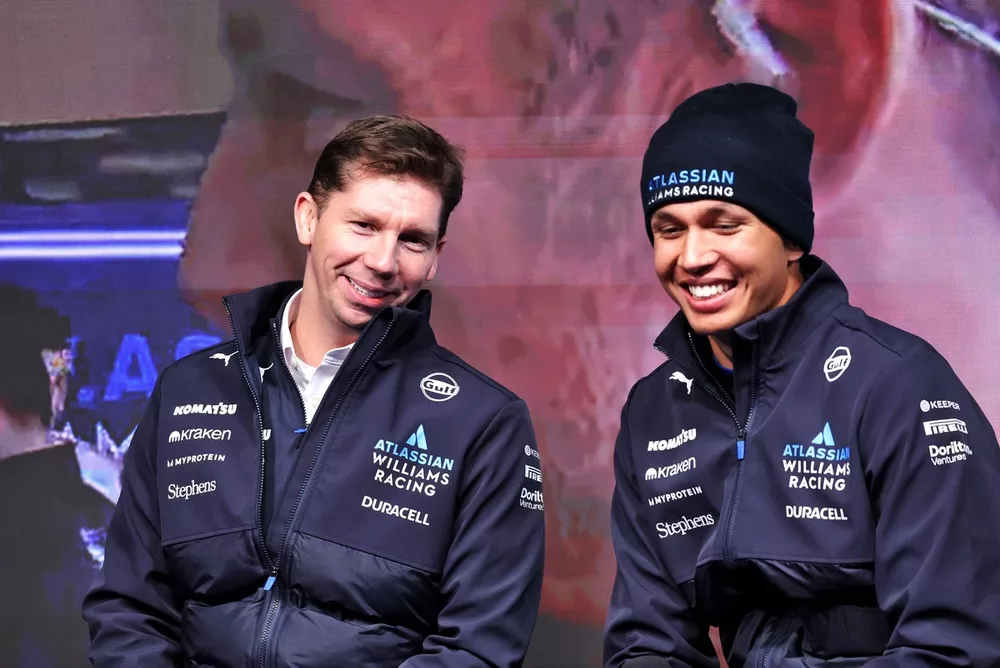 James Vowles, Team Principal Williams with Alex Albon, William
