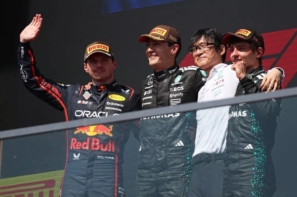 Max Verstappen, Red Bull Racing, George Russell, Mercedes, Andrea Kimi Antonelli, Mercedes