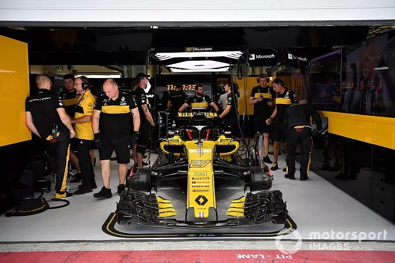 La voiture de Nico Hulkenberg, Renault Sport F1 Team R.S. 18
