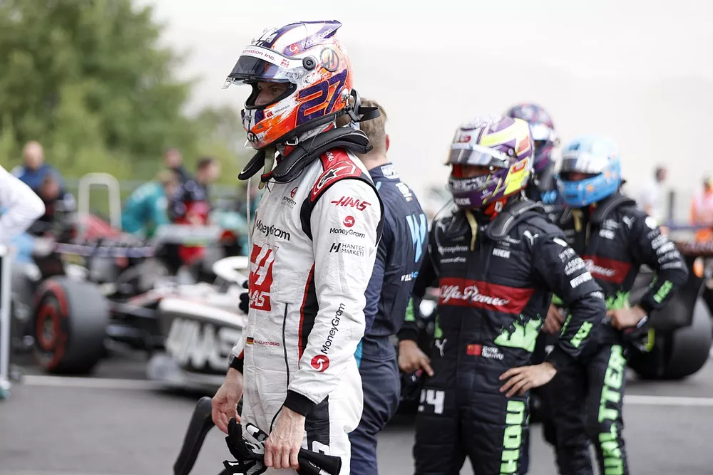 Nico Hulkenberg, Haas F1 Team, en Parc Ferme