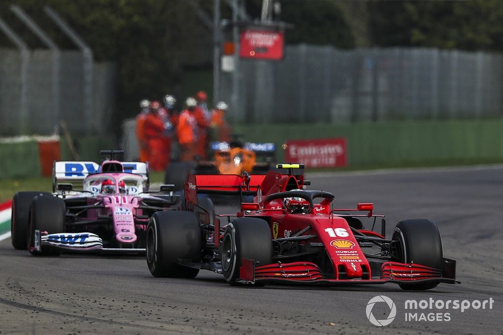 Charles Leclerc, Ferrari SF1000, Sergio Perez, Racing Point RP20