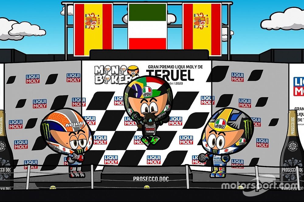 El podio del GP de Teruel 2020 de MotoGP según MIniBikers