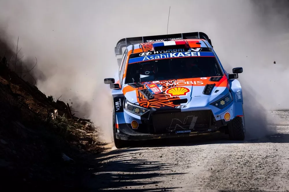 WRC Sardinia: Adrien Fourmaux heads Hyundai 1-2 after puncture-filled ...