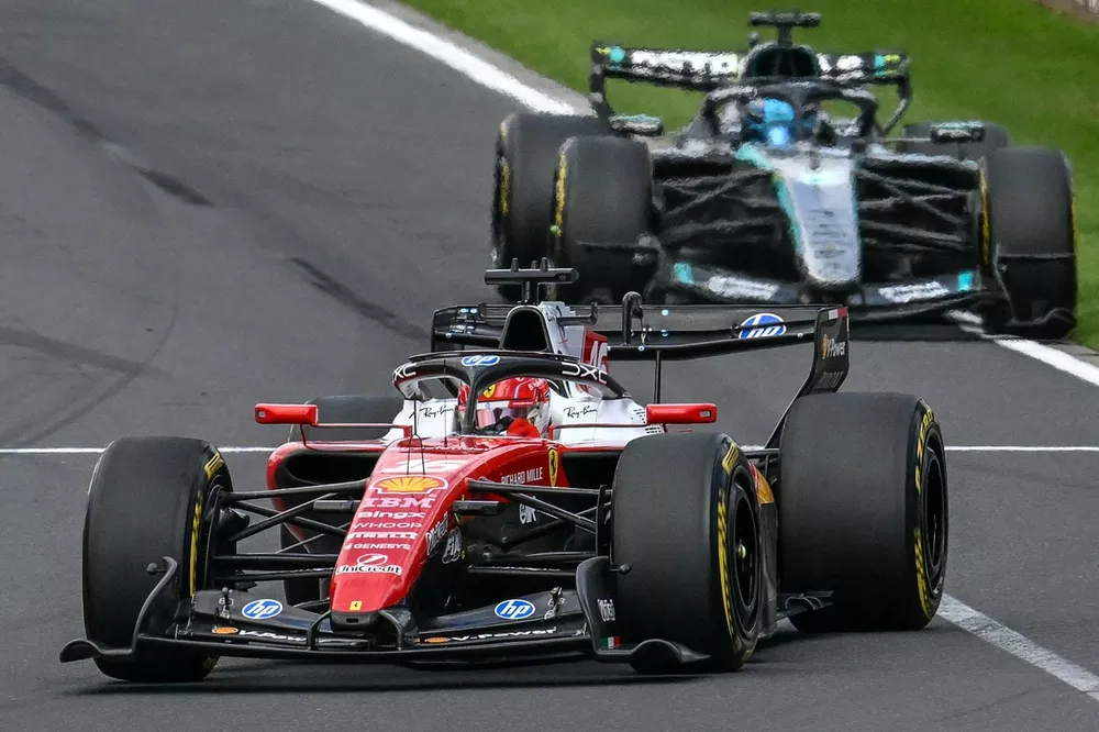 Charles Leclerc, Ferrari, George Russell, Mercedes