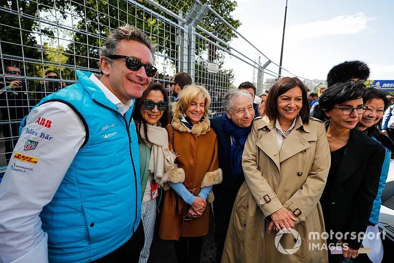 Alejandro Agag, CEO, Formula E, Jean Todt, FIA President, on the grid 