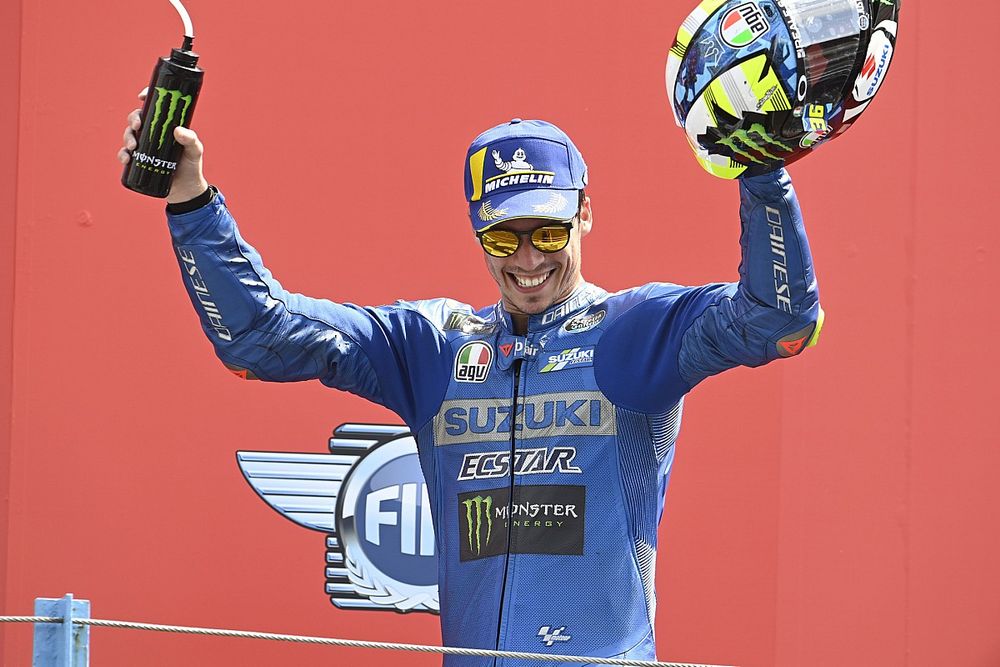 Podio: tercer puesto Joan Mir, Team Suzuki MotoGP