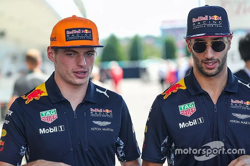 Max Verstappen, Red Bull Racing and Daniel Ricciardo, Red Bull Racing