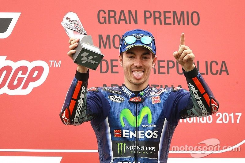 Podium: ganador, Maverick Vi&ntilde;ales, Yamaha Factory Racing