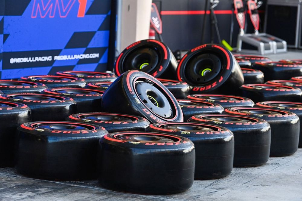 Pirelli tyres in the paddock