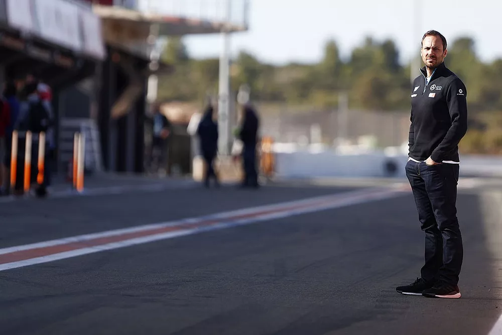 Gary Paffett, Reserve Driver, Mercedes Benz EQ in the pit lane