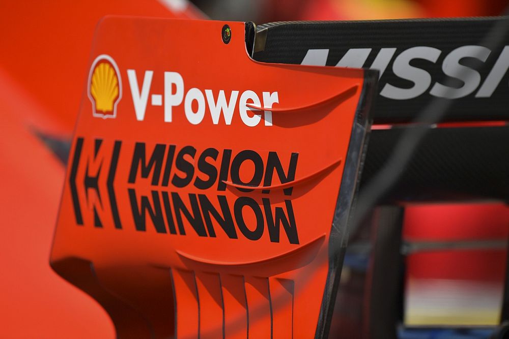 Mission logo on the Ferrari SF90