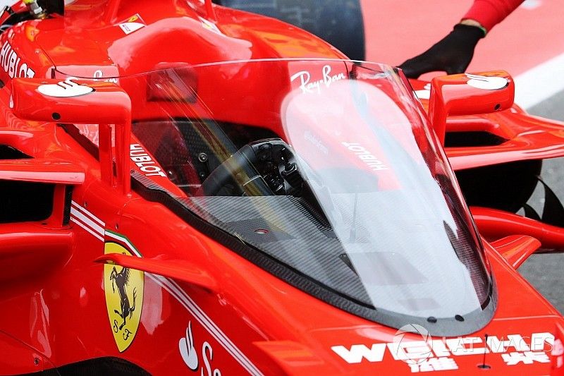 Sebastian Vettel, Ferrari SF70H, cockpit shield