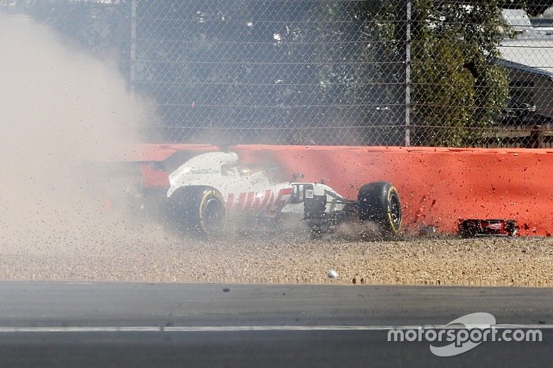 Crash of Romain Grosjean, Haas F1 Team VF-18