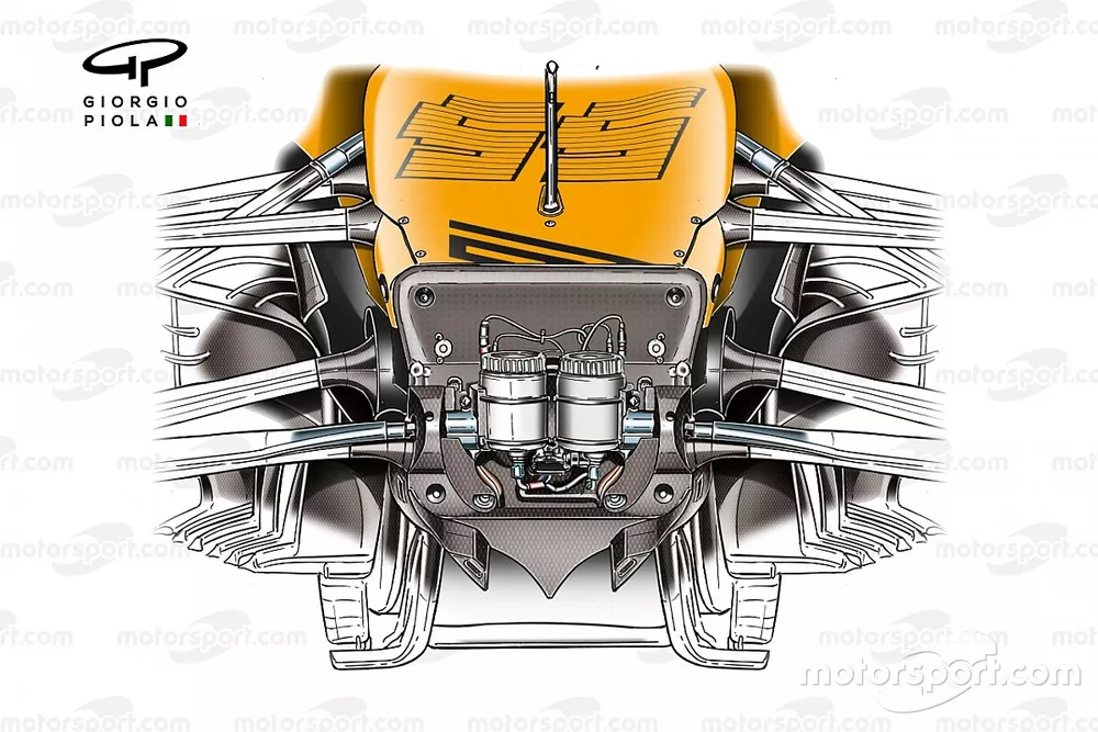 L'avant de la McLaren MCL35