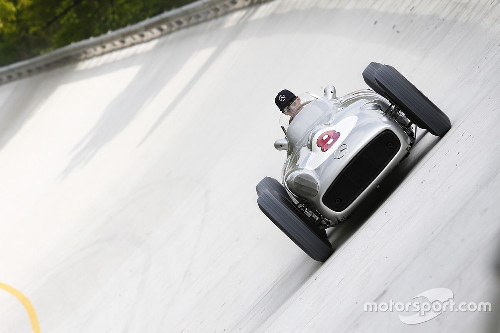Lewis Hamilton and Sir Stirling Moss at Monza
