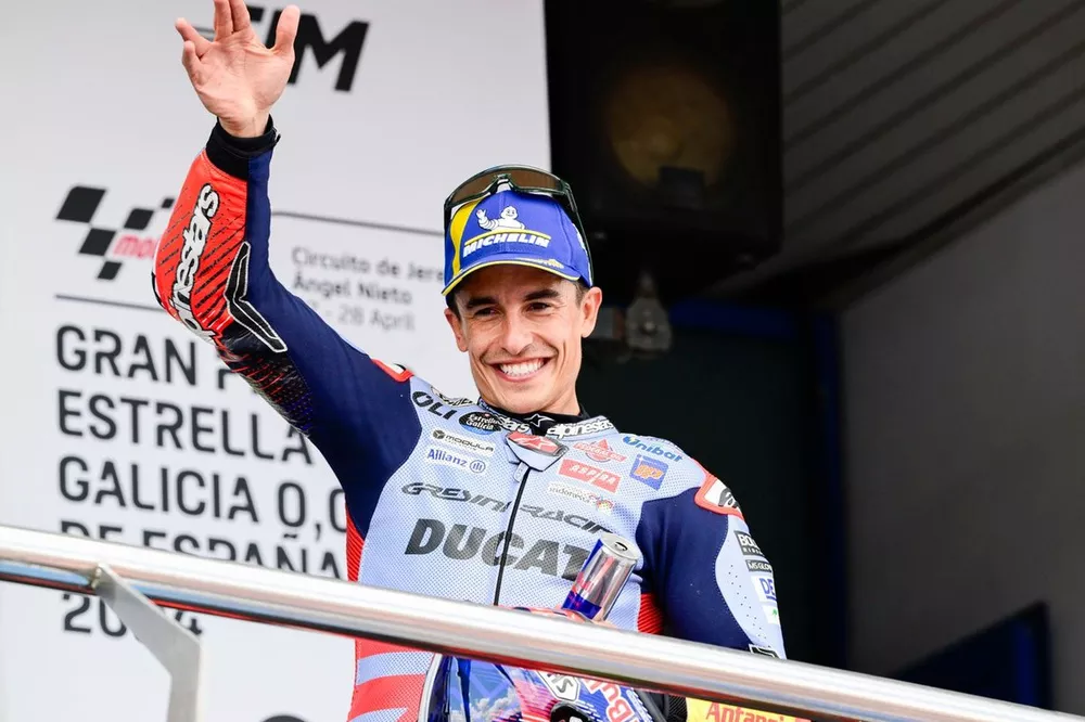 Podio: segundo lugar Marc Márquez, Gresini Racing