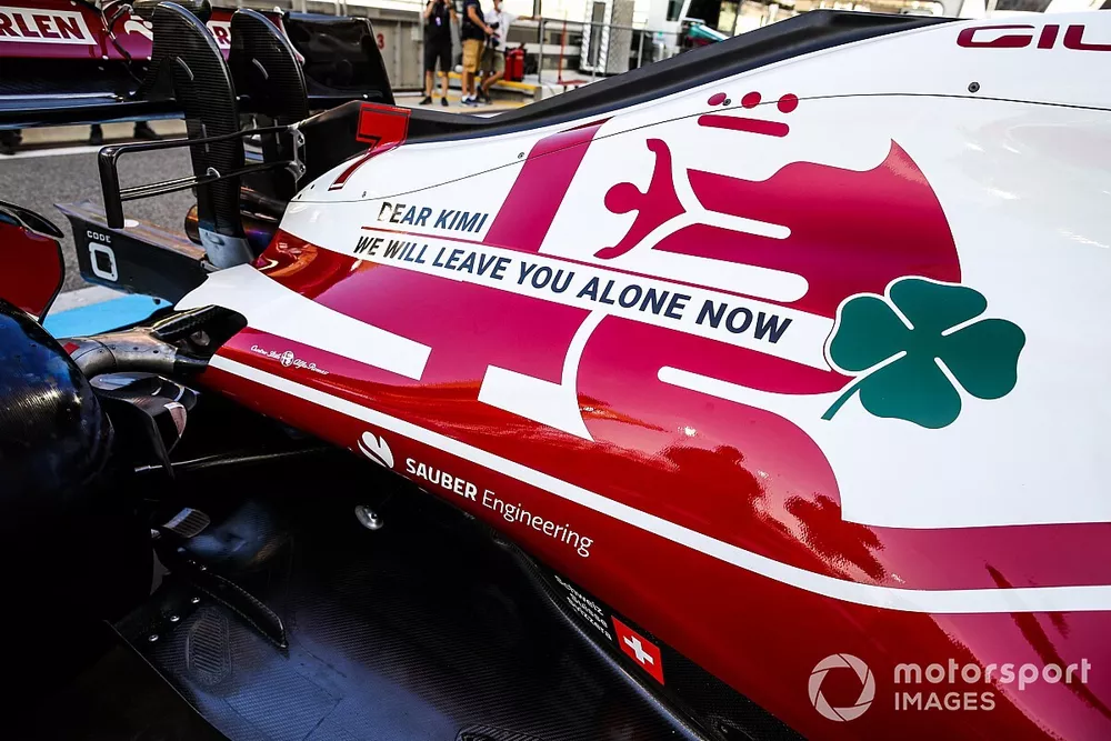 La decoraci&oacute;n del coche de Kimi Raikkonen, Alfa Romeo Racing