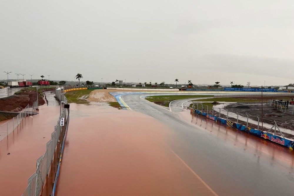 El Circuito de Goiania, inundado a dos días del inicio del GP de Brasil