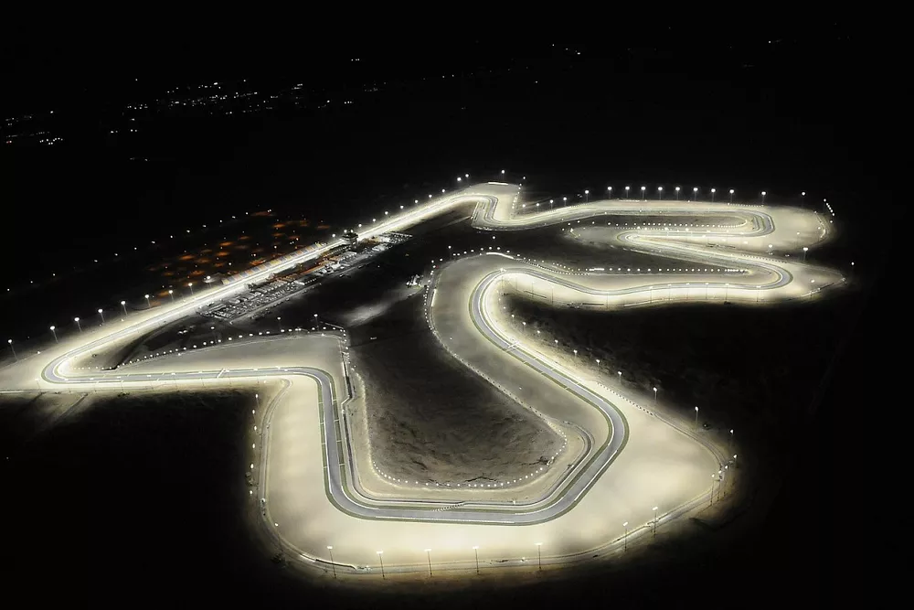 An aerial view of Losail International Circuit