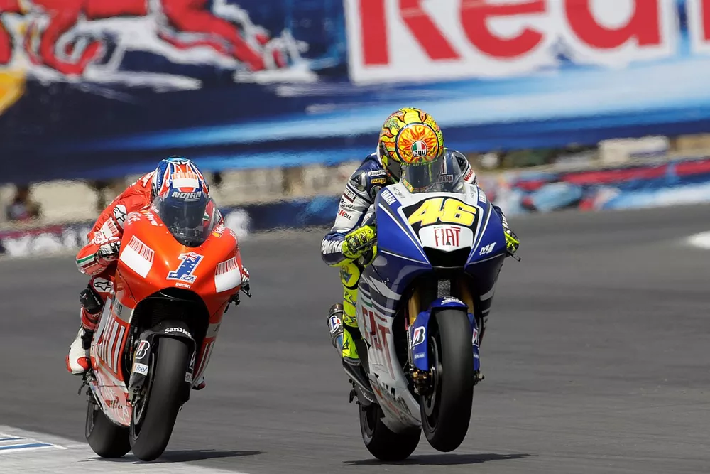 Valentino Rossi y Casey Stoner