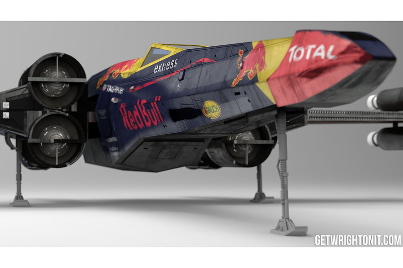 X-Wing in Red-Bull-design