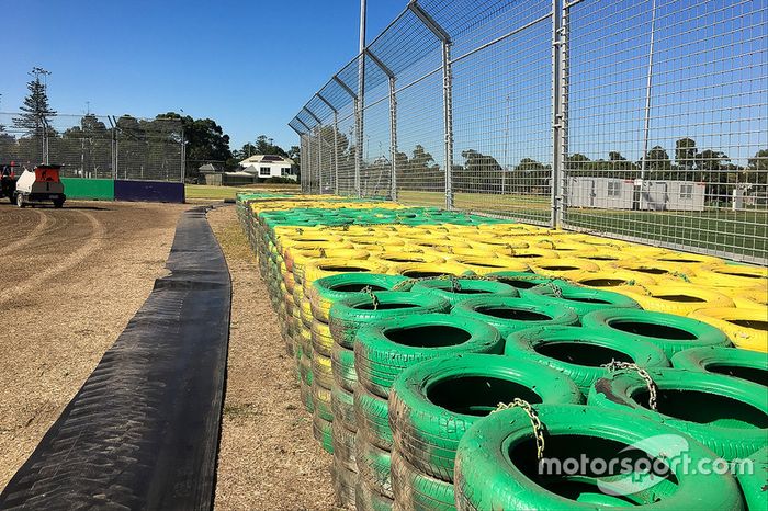 51.000 neumáticos son usados para las barreras de seguridad de Albert Park