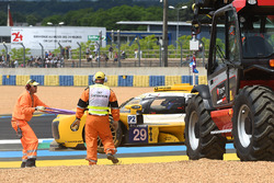 #29 Racing Team Nederland Dallara P217 Gibson: Фріц ван Ерд в гравійній пастці