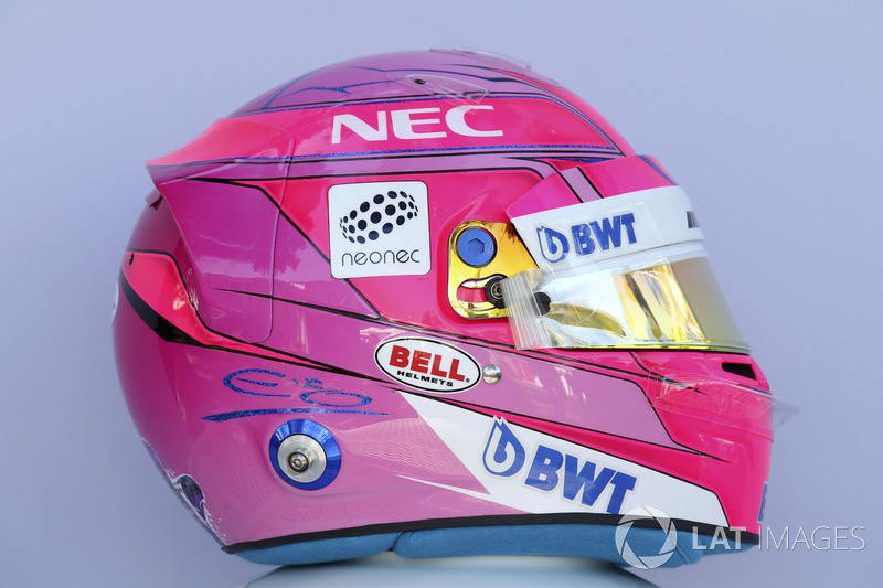 Casco de Esteban Ocon, Force India F1