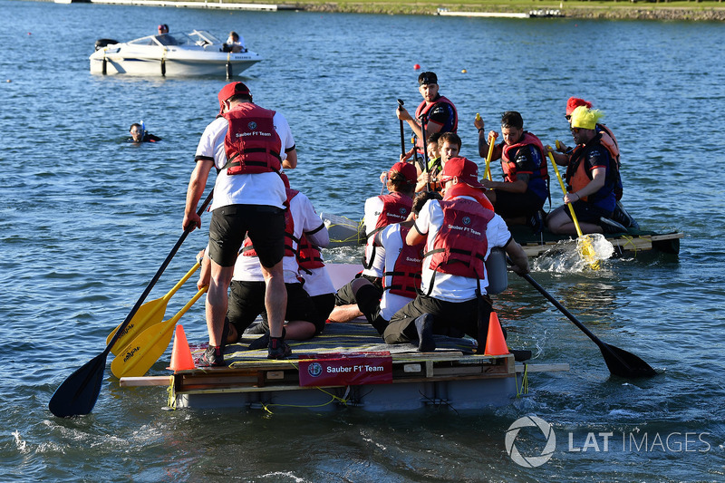 Sauber at the raft race