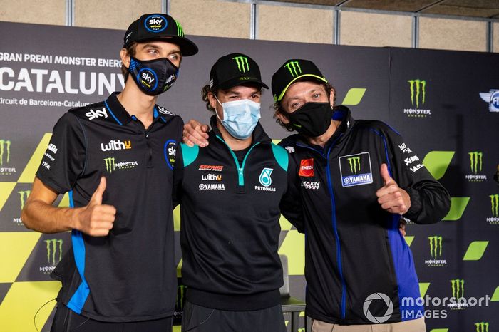 Valentino Rossi, Yamaha Factory Racing,Franco Morbidelli, Petronas Yamaha SRT,  Luca Marini