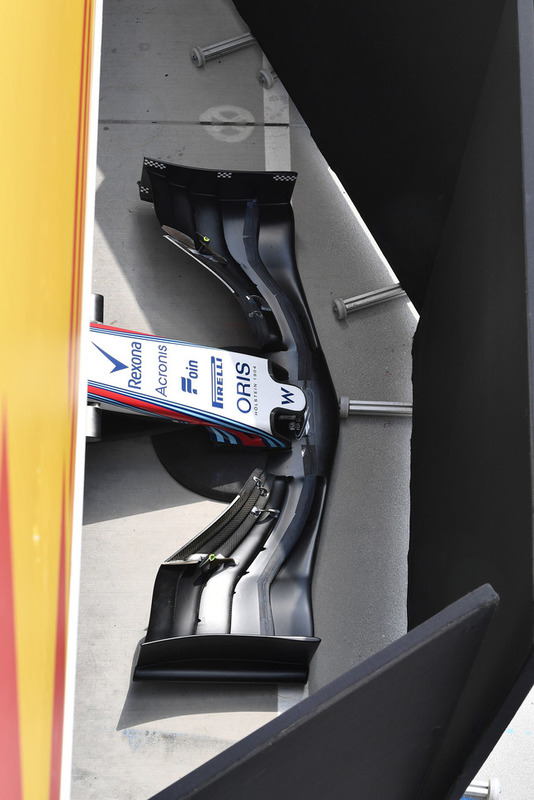 Nez et aileron avant de la Williams FW41