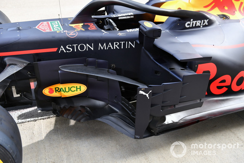 Vue détaillée des délfecteurs de Red Bull Racing RB14