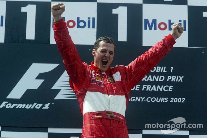 En los años de sus seis primeros mundiales, Schumacher logró... 