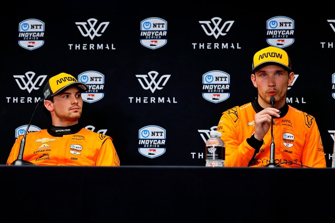 Patricio O'ward, Arrow McLaren, Christian Lundgaard, Arrow McLaren