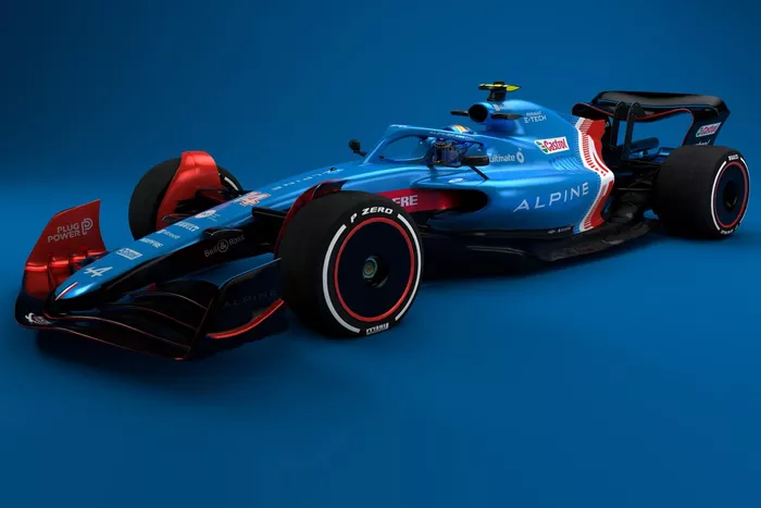 Boceto del Alpine para la F1 2022