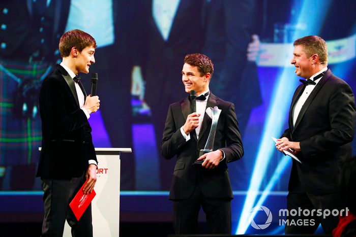 Piloto de Williams F1, George Russell, y Lando Norris 