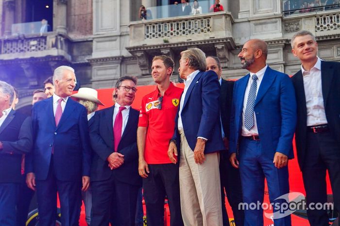 Piero Lardie Ferrari, Sebastian Vettel, Ferrari, Luca di Montezemolo e Ivan Capelli