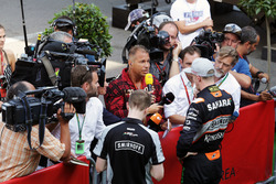 Nico Hulkenberg, Sahara Force India F1 with Kai Ebel, RTL TV Presenter